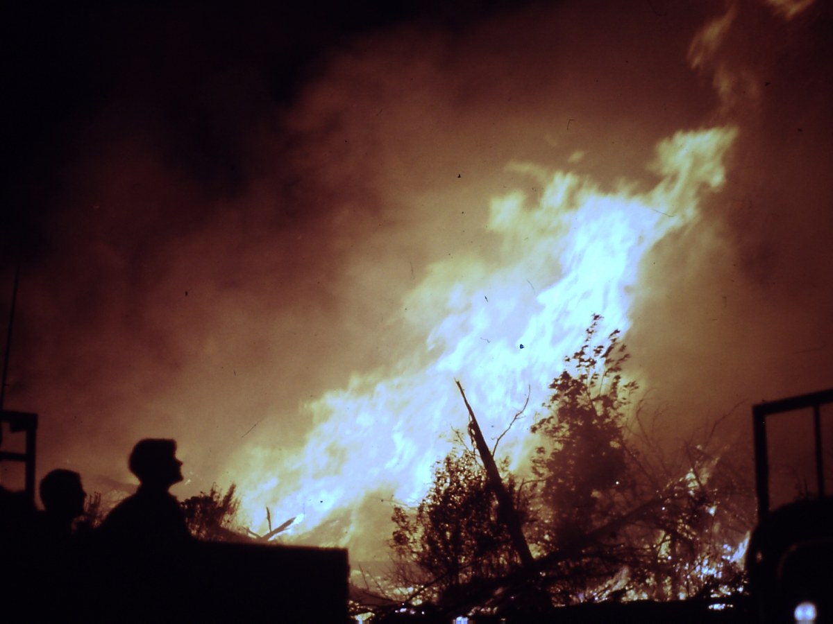 Burning at Night.